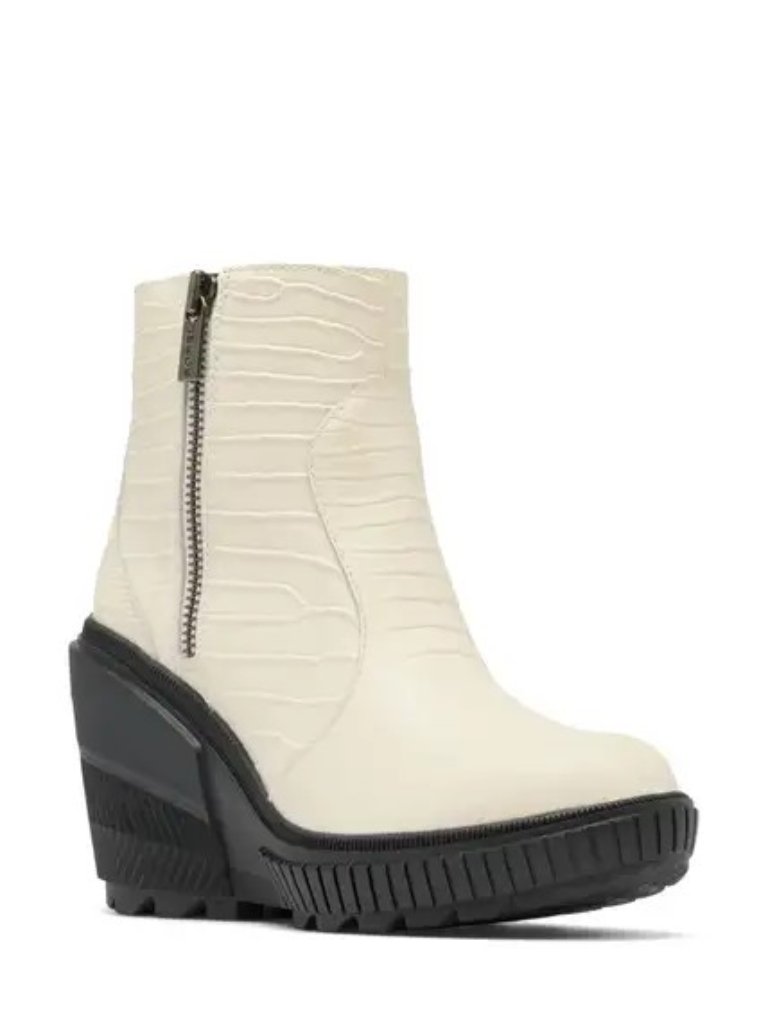 Sorel Wedge Bootie 9.5m, Chalk/ Black